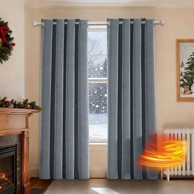 Sötétítő függöny 140 x 175 cm thermo szürke 2 db