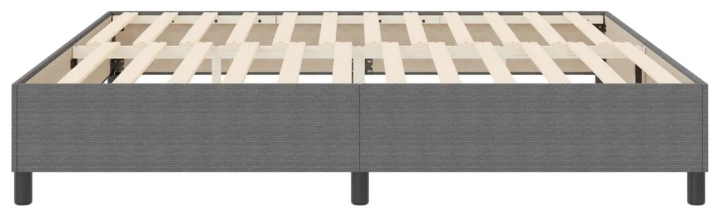 Boxrugós ágy Világosszürke 200 x 200 cm Bársony anyag