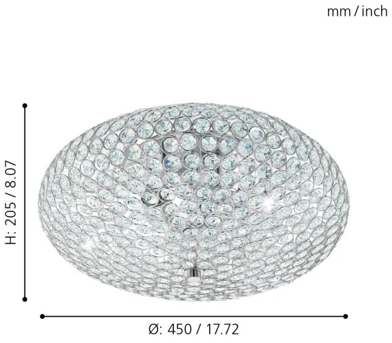 Eglo 95285 - Mennyezeti lámpa CLEMENTE 3xE27/60W/230V