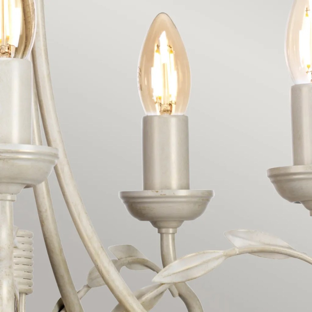 ELSTEAD OV5-IVORY-GOLD OLIVIA Provence Csillár Fehér, Ekrü, Arany E14 IP20