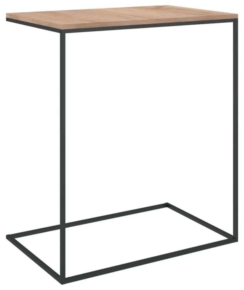 fekete szerelt fa kisasztal 55 x 35 x 66 cm