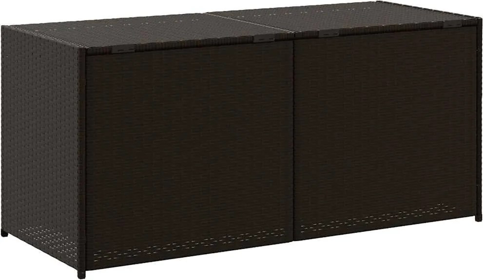 vidaXL barna polyrattan kerti tárolóláda 283 L