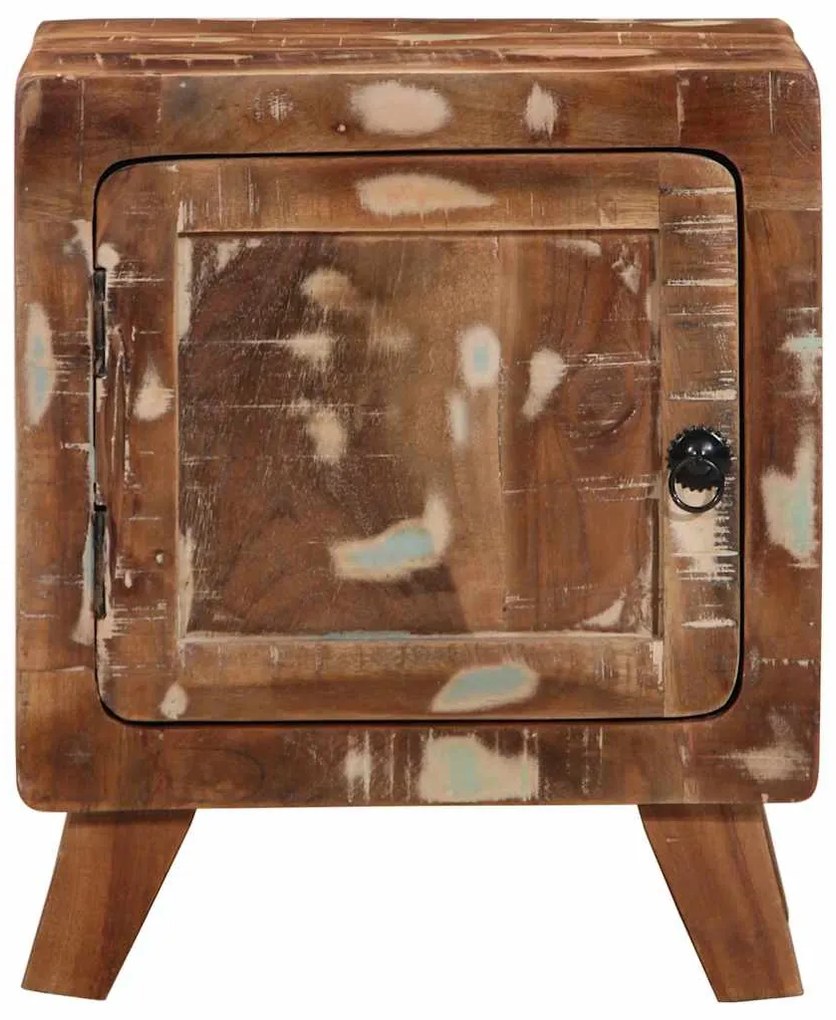 Éjjeliszekrény 2 db 40x32x46 cm tömör újrahasznosított fa