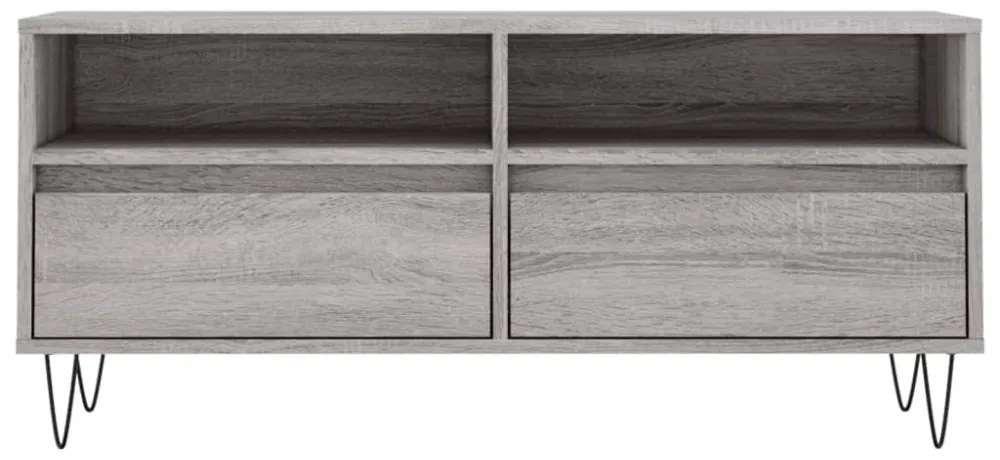 szürke sonoma színű szerelt fa TV-szekrény 100x34,5x44,5 cm