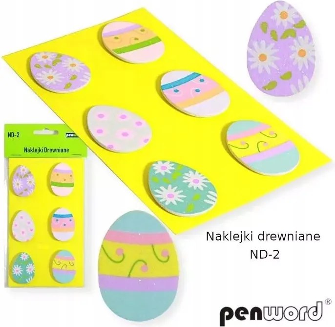 Fa tojás matricák 6db