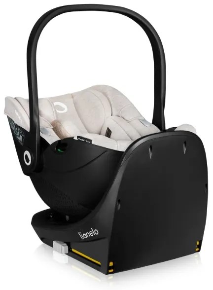 Lionelo - Forgatható autósülés bázissal MOXIE SET i-Size 40-87 cm Homokbézs