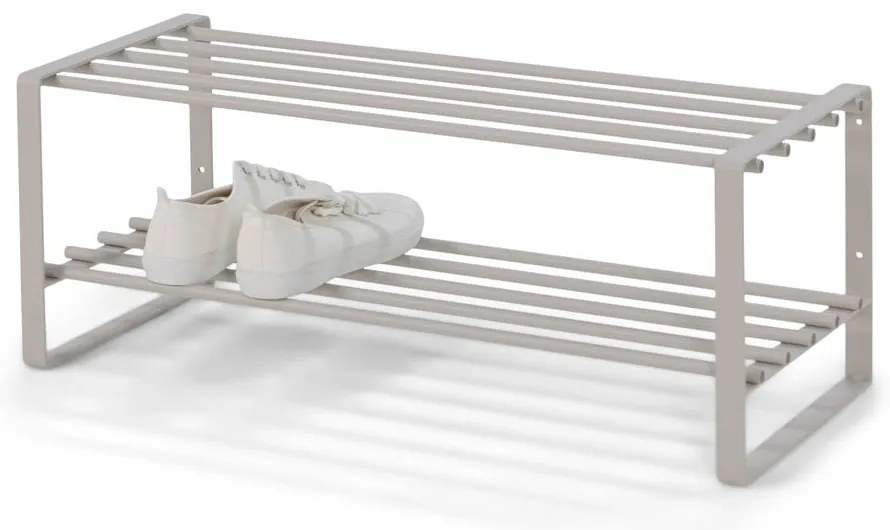 Szürkésbarna fém cipőtartó 70x29x27 cm Rex – Spinder Design