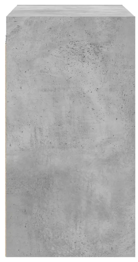 betonszürke faliszekrény üvegajtókkal 68 x 37 x 68,5 cm