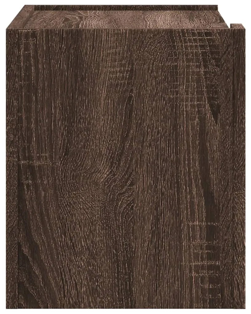2 db barna tölgy színű fali éjjeliszekrény 45 x 30 x 35 cm