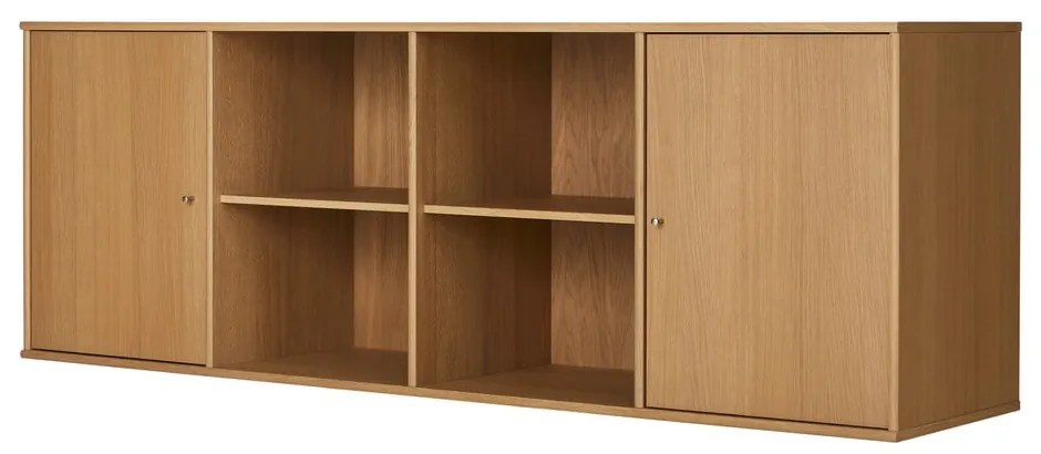 Natúr színű alacsony függő komód tölgyfa dekorral 176x61 cm Mistral – Hammel Furniture