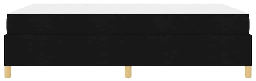 Boxrugós ágy Fekete és fehér és fekete 160 x 200 cm szövet