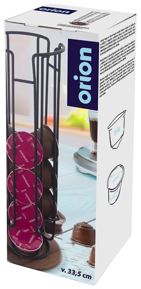 Fekete kávékapszula tartó Radka – Orion