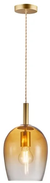 Nordlux - UMA zsinóros függeszték 1xE27/40W/230V átm. 18 cm barna/füstszínű