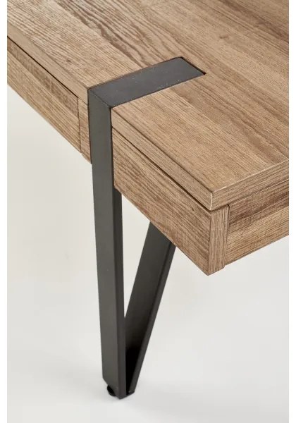 Kávésasztal TULUZA 41x120 cm arany dió/fekete