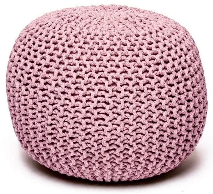 Rózsaszín kötött puff Jagger – Bonami Essentials