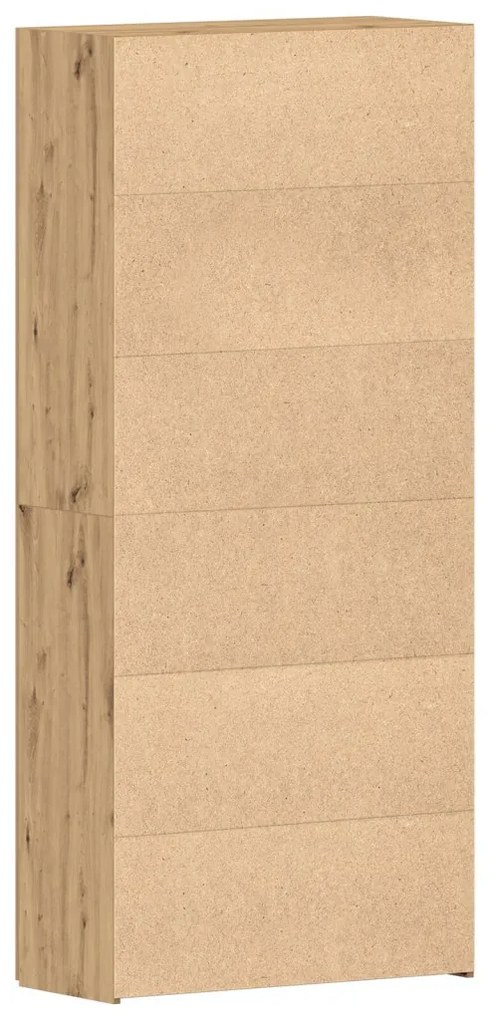 Cipőszekrény Kézműves Tölgy 80x35,5x180 cm Műszaki Fa