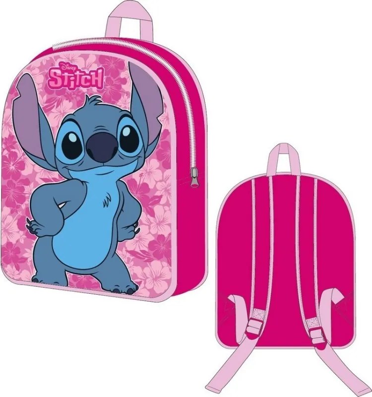 Disney Lilo és Stitch, A csillagkutya Pink Leaf hátizsák, táska 30 cm
