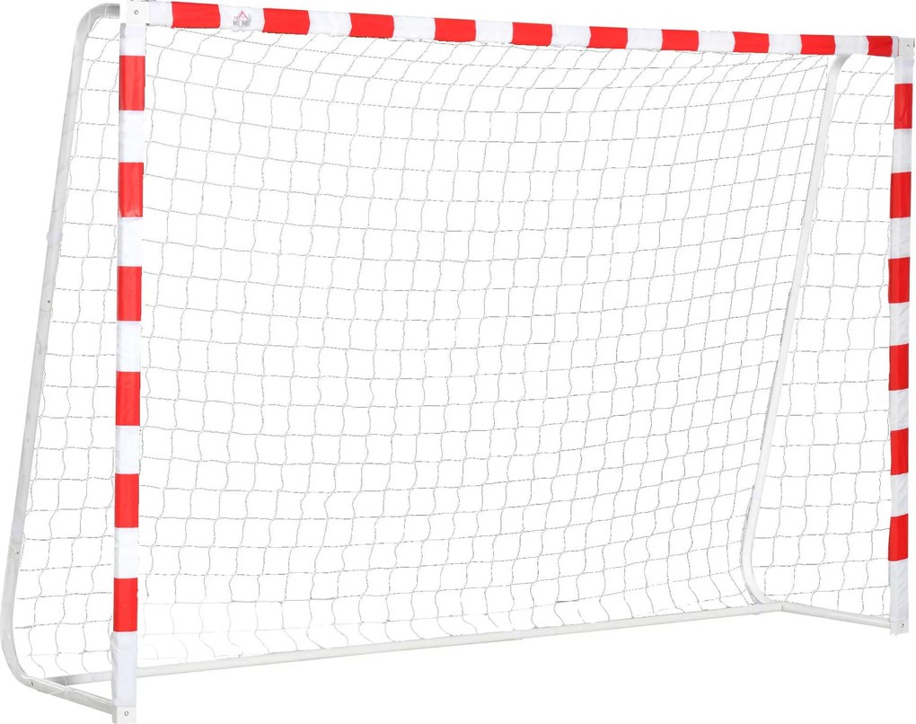 HOMCOM Foci Háló, Kapu és Gól Fiataloknak és Felnőtteknek, Műanyag PE, 302x83x201cm | Aosom