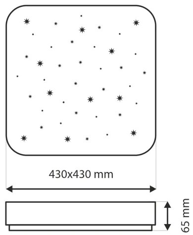 LED Dimmelhető mennyezeti lámpa NERIS LED/36W/230V 2700-6500K + távirányító