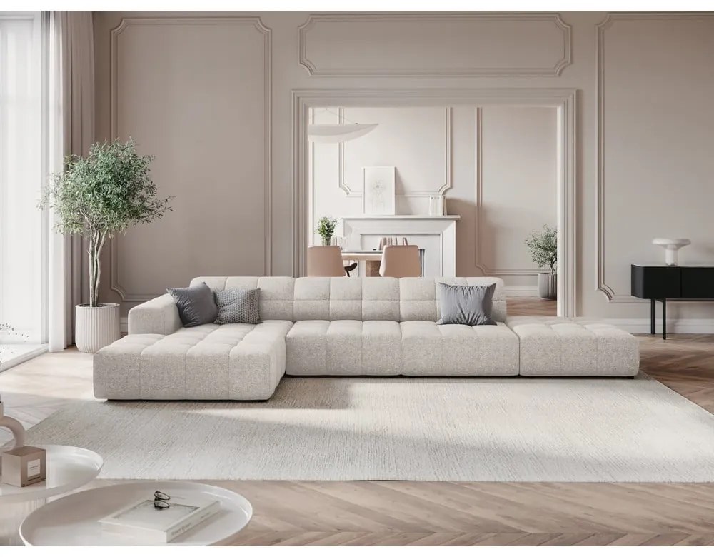 Világosszürke sarokkanapé (bal oldali) Chicago – Cosmopolitan Design