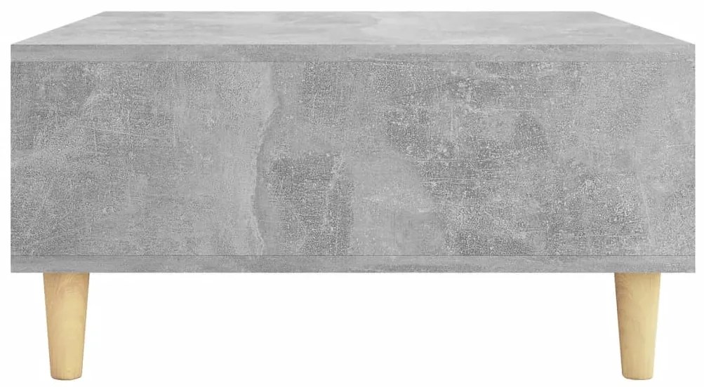 Betonszürke szerelt fa dohányzóasztal 60 x 60 x 30 cm