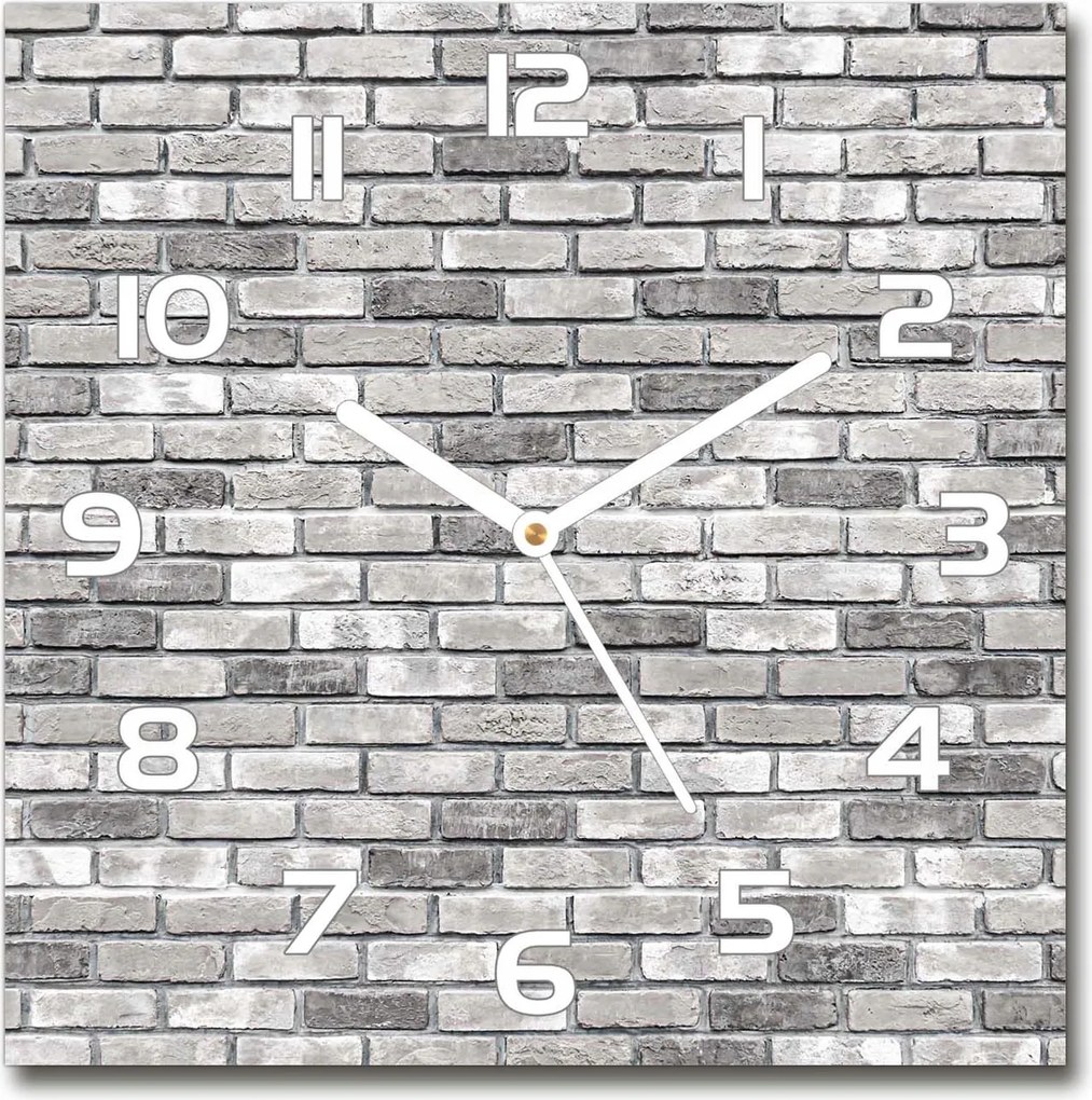 Csendes üveg falióra Tégla falióra 30x30