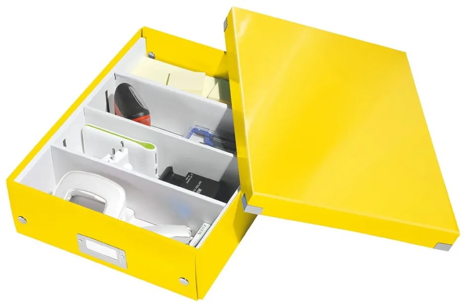 Office sárga rendszerező doboz, hossz 37 cm - Leitz