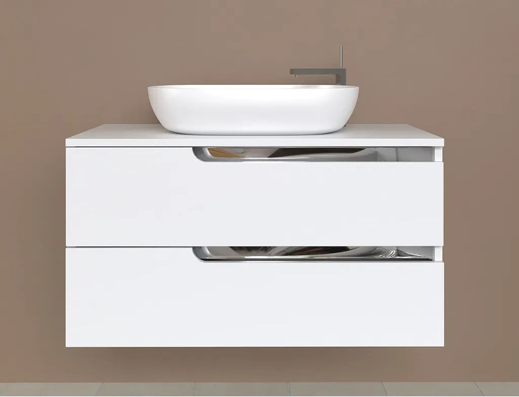 Piramida EURIDIKA fali fürdőszobabútor - mosdópult mosdó nélkül - 2 fiókos - 100 x 48 x 53 cm