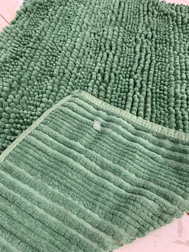 Textil zöld (green) fürdőszobai szőnyeg 50x80 cm