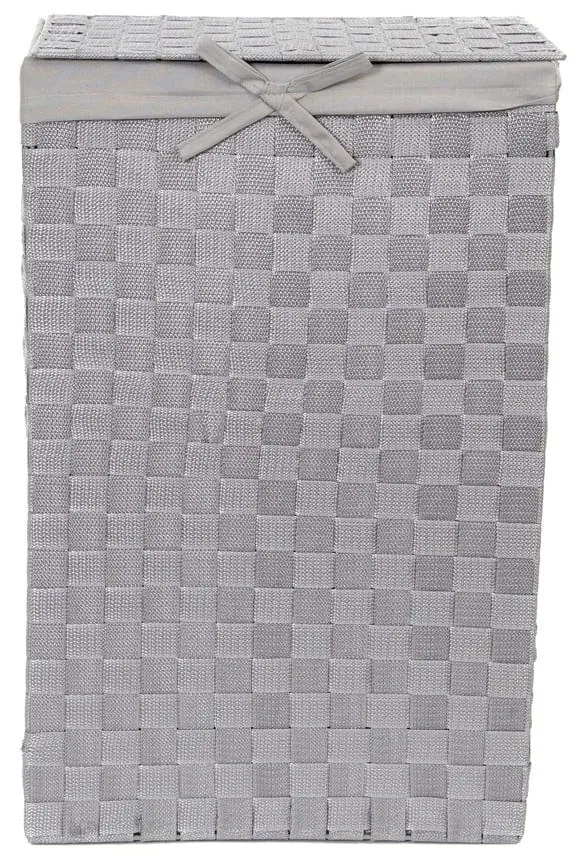 Laundry Basket Linen szürke, fedeles szennyeskosár, magasság 60 cm - Compactor