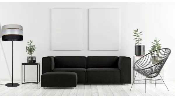 Állólámpa CORAL 1xE27/60W/230V fekete/szürke