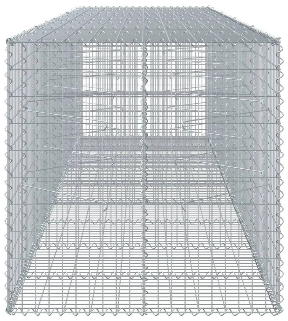 horganyzott vas gabion kosár fedéllel 450 x 100 x 100 cm