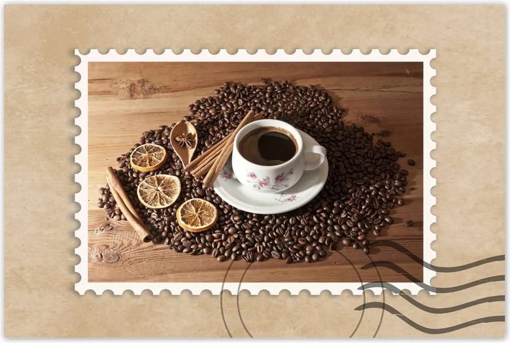 Poszterek 120x80 Csésze és kávébab