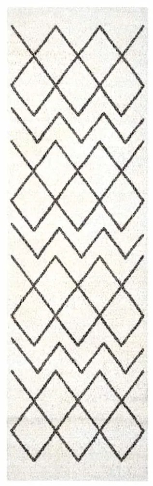 Konyhai szőnyeg Fehér 150 x 45 cm Bársony