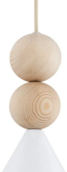 Argon 8632 - Csillár zsinóron KEGEL 1xE27/15W/230V fehér