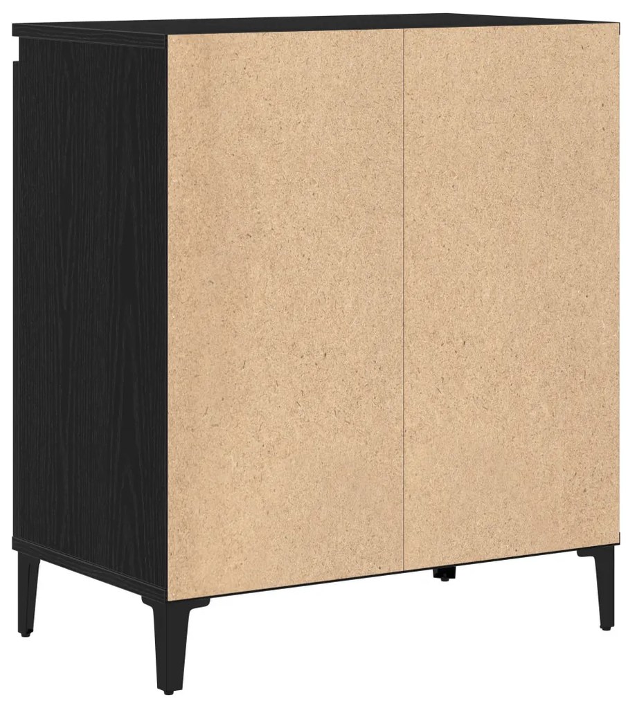 vidaXL Széf Fekete tölgy 60 x 35 x 70 cm Faanyag