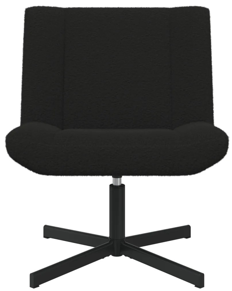 Forgószék Fekete 63 x 75 x 76 cm Báránybőr