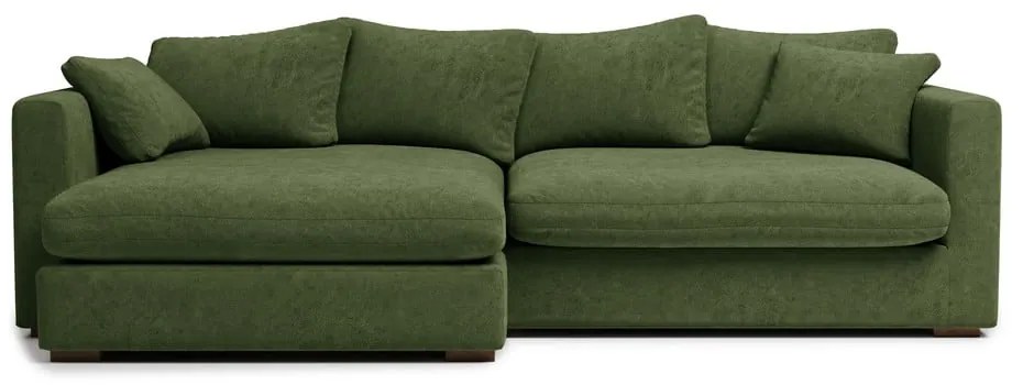 Sötétzöld sarokkanapé (bal oldali) Comfy – Scandic