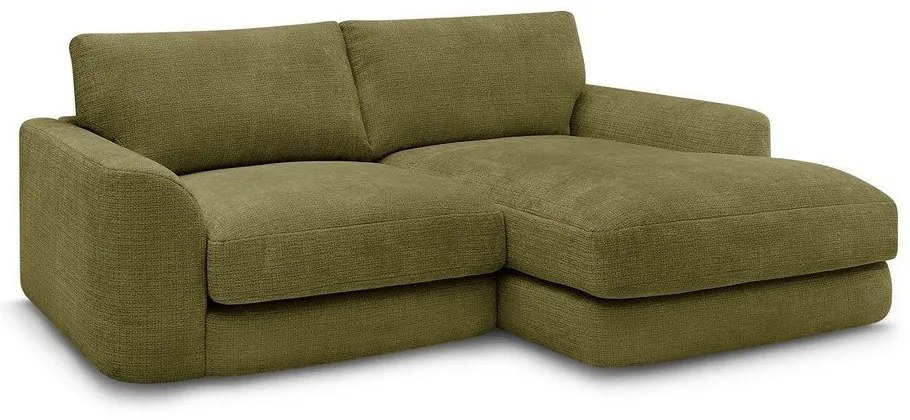 Khaki zsenília sarokkanapé (jobb oldali-heverő résszel) Leonore – Bobochic Paris