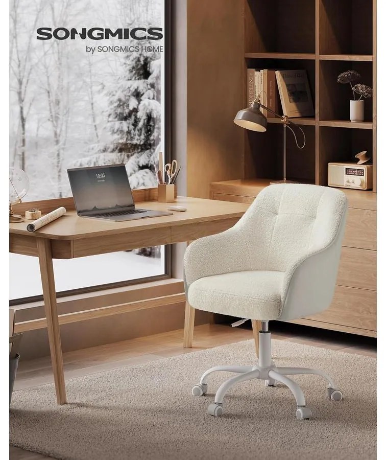 SONGMICS irodai forgószék, állítható magasságú íróasztalszék, cappuccino bézs színben
