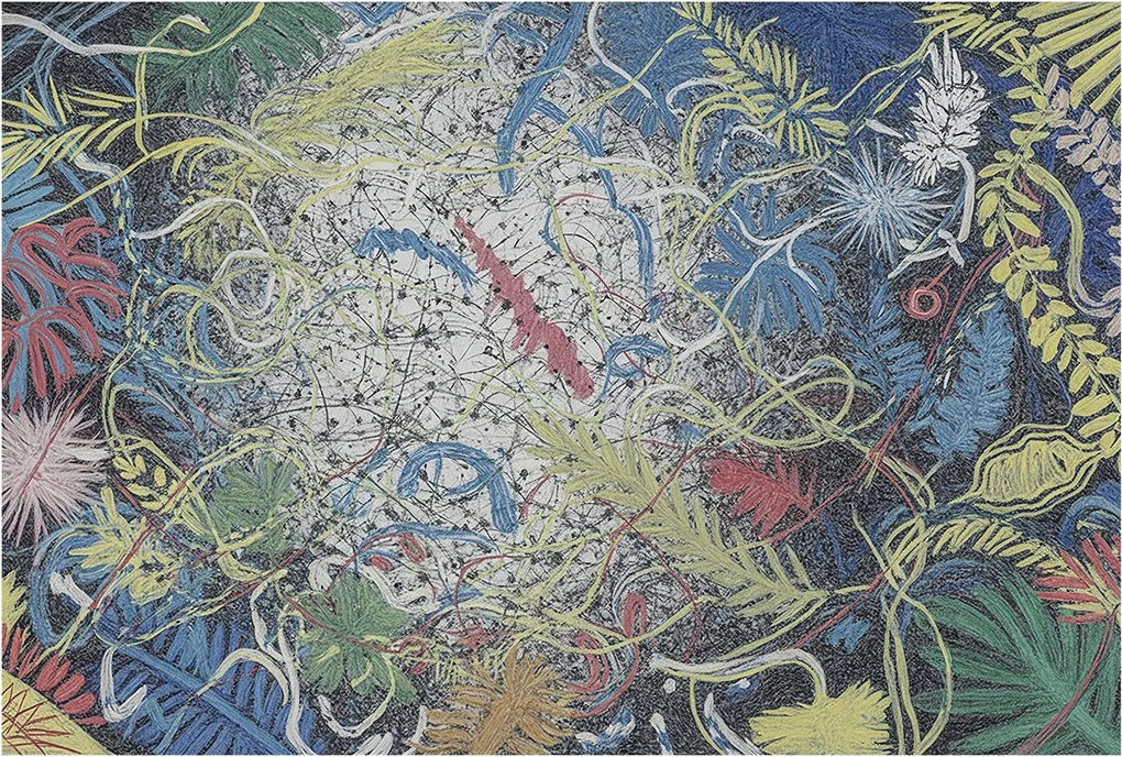 Dekoratív Fotótapéta Hálószobába Növényi örvények 104x70 Ragasztó