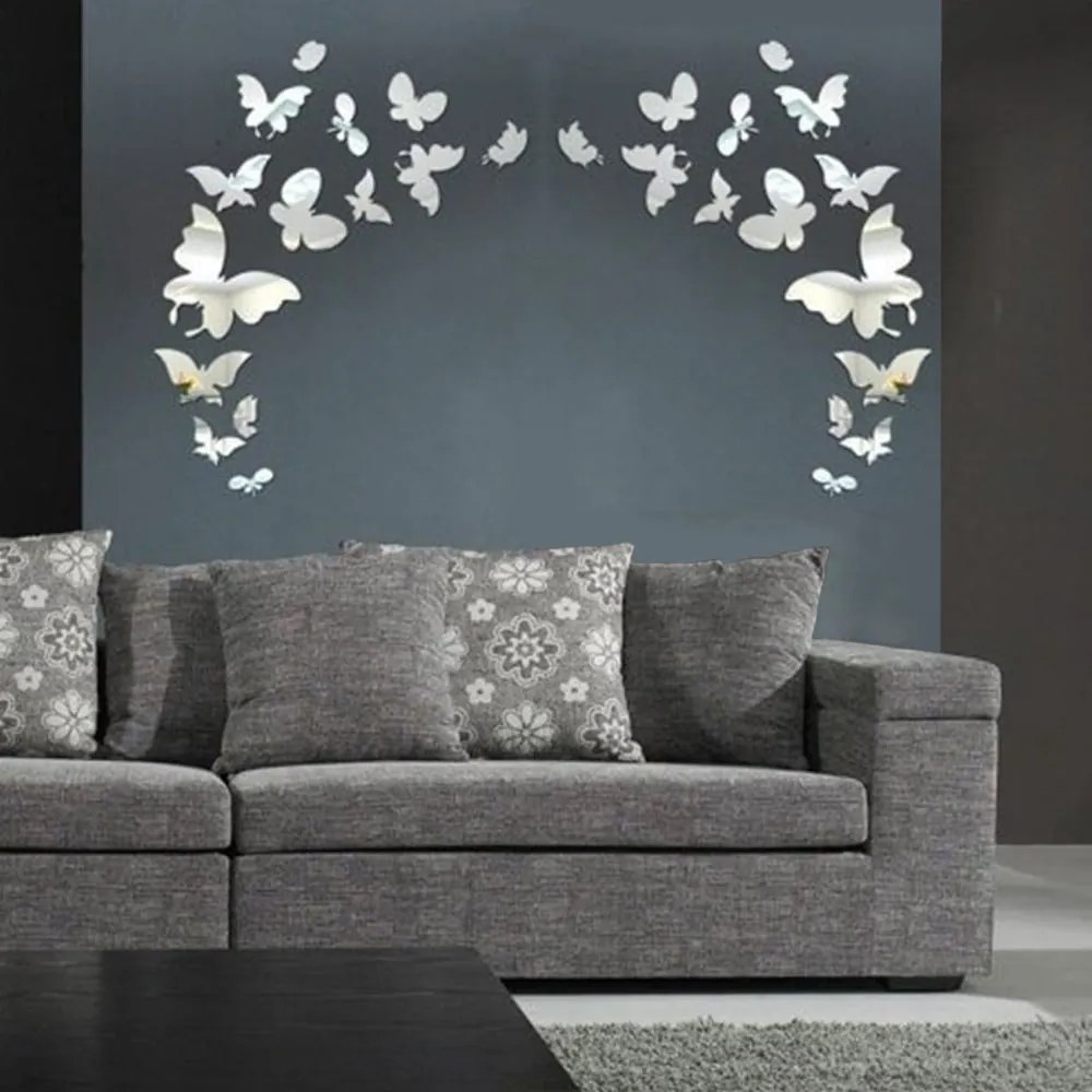 Butterfly 28 db tükör matrica - Ambiance