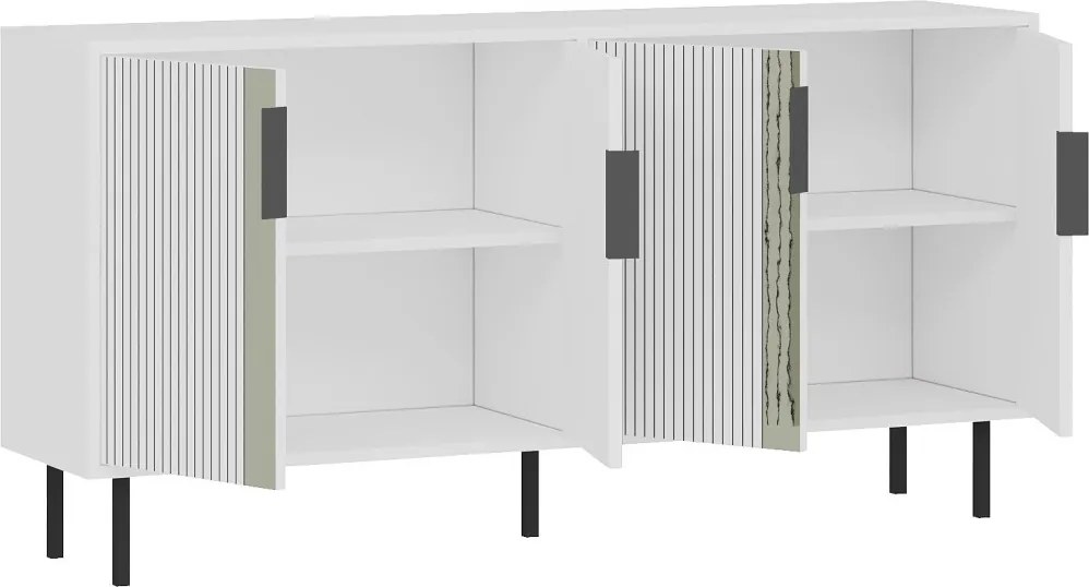 Caresa komód, fehér, 150 cm