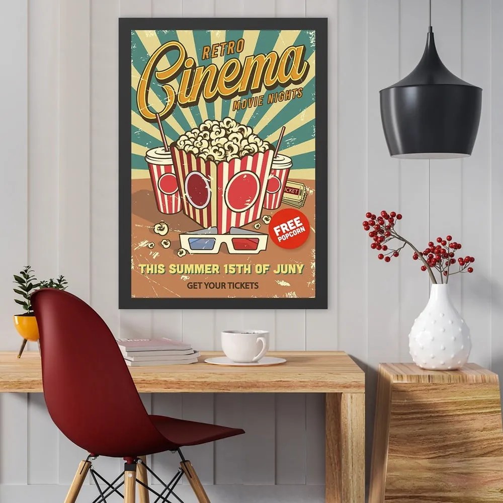 Kép 40x55 cm Retro Cinema – Wallity