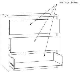 MAO fiókos komód artisan tölgy