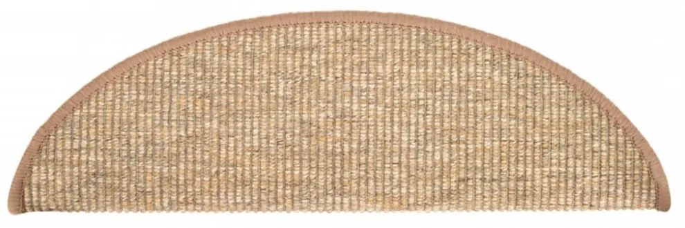 15 db világosbarna lépcsőszőnyeg 56x17x3 cm