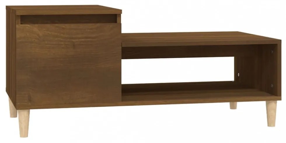 barna tölgy fatermék dohányzóasztal 100 x 50 x 45 cm