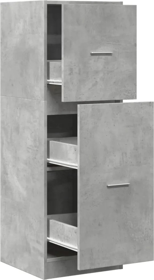 vidaXL betonszürke szerelt fa patikaszekrény 40 x 41 x 118 cm