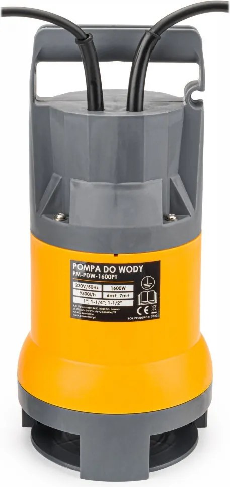 Búvárszivattyú úszóval szennyezett vízhez, 1600W PM-PDW-1600PT