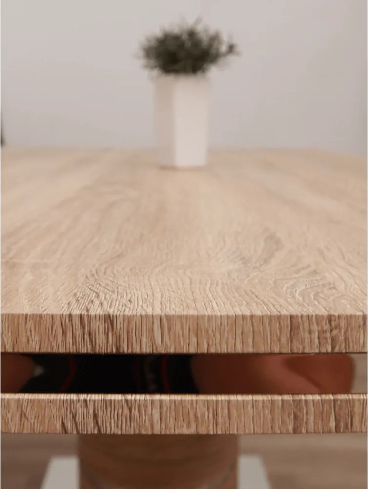 Étkezőasztal, MDF, tölgy sonoma, 180x90 cm, AMAR